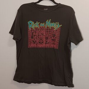 Old Navy Brand Rick and Morty Graphic Tee XL, Black, Short sleeve T-shirt